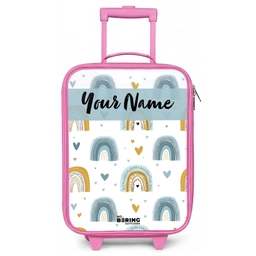 Patroon - Regenboog - Hartjes Kinderkoffer - Roze klein -zz3dotto