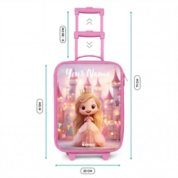 Prinses - Roze - Kasteel Kinderkoffer - Roze klein -productfoto_formaten