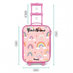Regenboog - Patroon - Pastel Kinderkoffer - Roze klein -productfoto_formaten