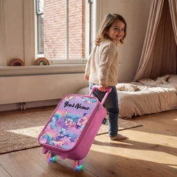 Regenbogen - Bloemen - Kleurrijk Kinderkoffer - Roze klein -sfeer1