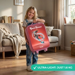 Voetballer - Bal - Lichtcirkel - Rood Kinderkoffer - Roze klein -sfeer2_EN