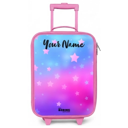 Sterren - Roze - Blauw Kinderkoffer - Roze klein -zz3dotto