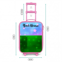 Sterren - Roze - Blauw Kinderkoffer - Roze klein -productfoto_formaten