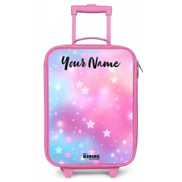 Sterren - Roze - Blauw Kinderkoffer - Roze klein -zz3dotto