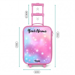 Sterren - Roze - Blauw Kinderkoffer - Roze klein -productfoto_formaten