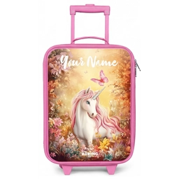 Eenhoorn - Vlinder - Roze - Manen Kinderkoffer - Roze klein -zz3dotto