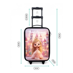 Prinses - Roze - Kasteel Kinderkoffer - Zwart klein -productfoto_formaten