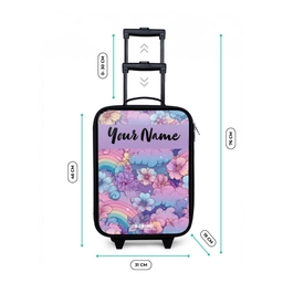 Regenbogen - Bloemen - Kleurrijk Kinderkoffer - Zwart klein -productfoto_formaten