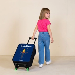 Raket - Planeten - Sterren Kinderkoffer - Zwart klein -sfeer1