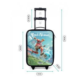 Stadion - Voetballer - Bal - Elektrisch Kinderkoffer - Zwart klein -productfoto_formaten