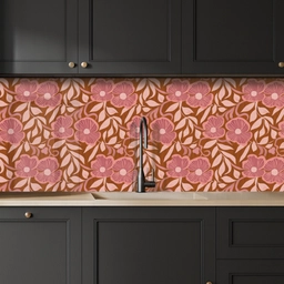 Sfeer - Bloemen - Roze keuken achterwand 2 middel 871 -sfeer1