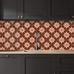 Klassiek - Retro - Bruin keuken achterwand 2 middel 871 -sfeer1