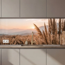 Gras - Veld - Zon - Natuur keuken achterwand 2 middel zz_3dshopping