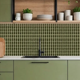Ritmisch - Effect - Groen keuken achterwand 2 middel 871 -sfeer3