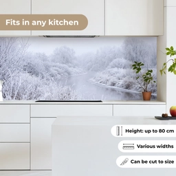 Rivier - Sneeuw - Bos - Winter - Schilderachtig keuken achterwand 2 middel -sfeer4_UK