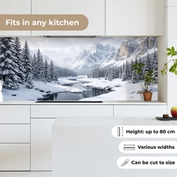 Sneeuwlandschap - Bergen - Rivier - Winter keuken achterwand 2 middel -sfeer4_UK