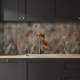 Zonnehoed - Droogbloemen - Geel - Warm keuken achterwand 2 middel -sfeer1