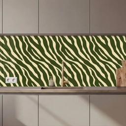 Zebra - Patroon - Groen keuken achterwand 2 middel 871 zz_3dshopping