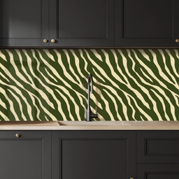 Zebra - Patroon - Groen keuken achterwand 2 middel 871 -sfeer1