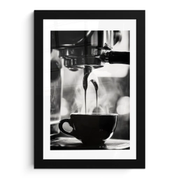 Coffee - Espresso - Koffiemachine - Kop fotolijst zwart zonder passe partout klein -3d