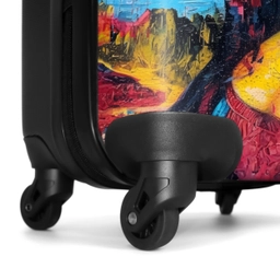 Kleurrijke Mona Lisa in graffiti stijl NBS - Handbagage koffer - Unisex middel -wiel