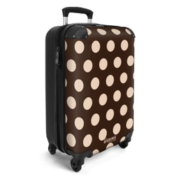 Stippen patroon in verschillende tinten bruin NBS - Handbagage koffer - Unisex middel -productfoto_3d