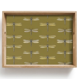 Libellen - Patroon - Groen Dienblad Rechthoek middel 911 -z3d_shopping