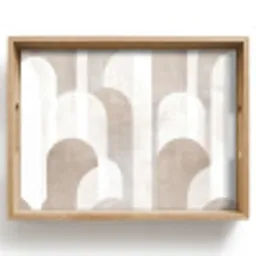 Abstracte bogen - Modern - Beige Dienblad Rechthoek middel -z3d_shopping
