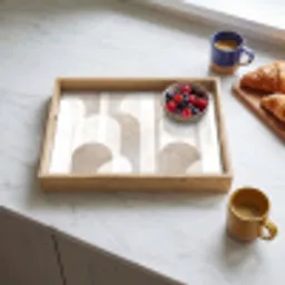 Abstracte bogen - Modern - Beige Dienblad Rechthoek middel -sfeer2