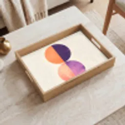 Abstract - Cirkels - Paars Dienblad Rechthoek middel -sfeer1