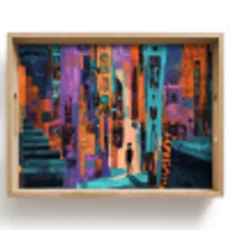 Abstract - Figuren - Kleurrijk Dienblad Rechthoek middel -z3d_shopping