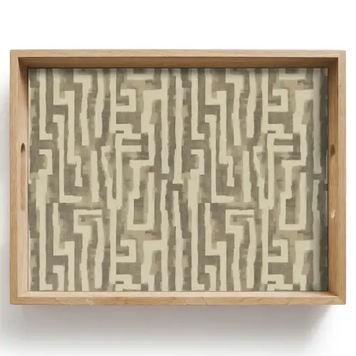 Abstract - Geometrisch - Groen Dienblad Rechthoek middel 911 -z3d_shopping
