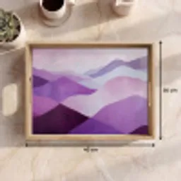 Abstract - Heuvels - Landschap - Paars Dienblad Rechthoek middel -USP_Formaat