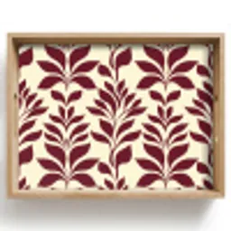 Abstract - Bladeren - Burgundy Dienblad Rechthoek middel 911 -z3d_shopping