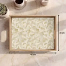 Abstract - Lijnen - Beige Dienblad Rechthoek middel 911 -USP_Formaat