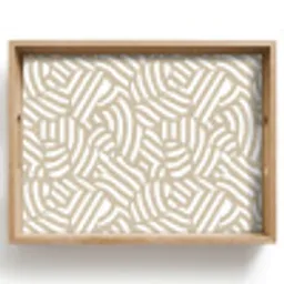 Abstract - Modern - Beige Dienblad Rechthoek middel 911 -z3d_shopping