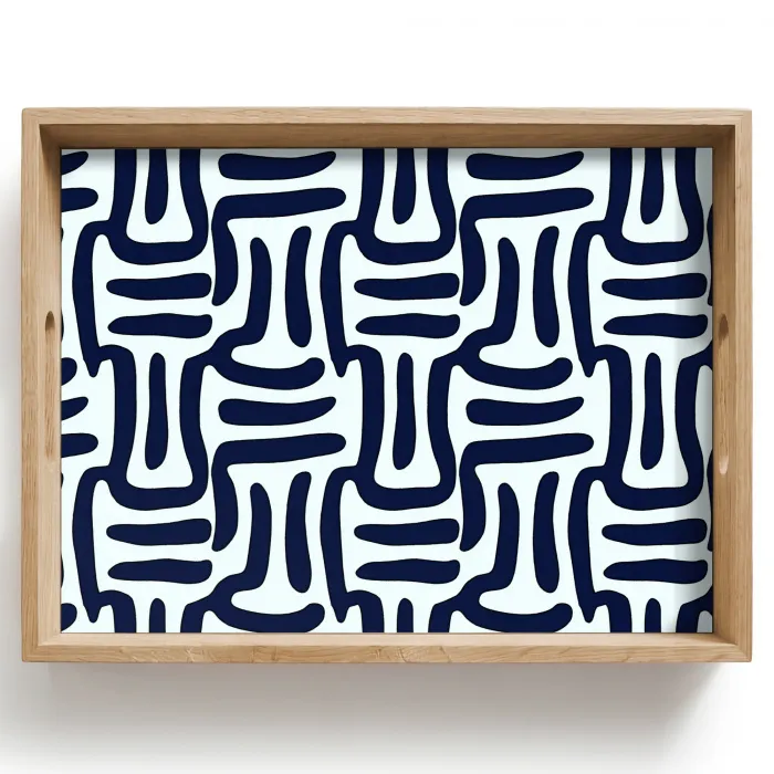 Abstract - Modern - Blauw Dienblad Rechthoek middel 911 -z3d_shopping