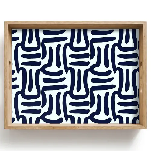 Abstract - Modern - Blauw Dienblad Rechthoek middel 911 -z3d_shopping