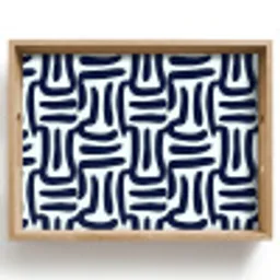 Abstract - Modern - Blauw Dienblad Rechthoek middel 911 -z3d_shopping