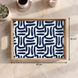 Abstract - Modern - Blauw Dienblad Rechthoek middel 911 -USP_Formaat