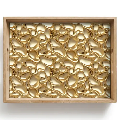 Abstract - Modern - Goud Dienblad Rechthoek middel 911 -z3d_shopping