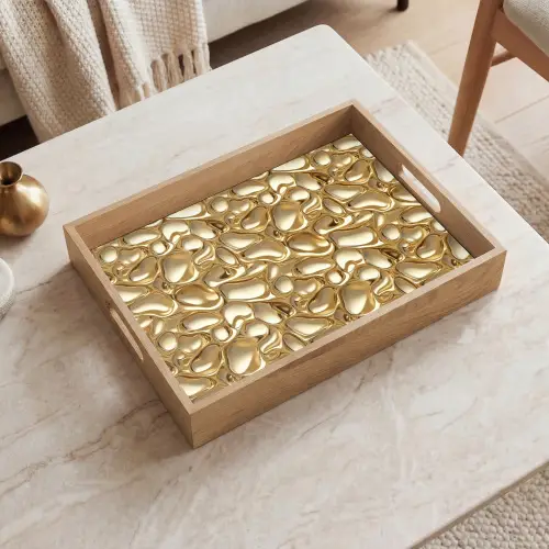 Abstract - Modern - Goud Dienblad Rechthoek middel 911 -sfeer1