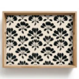 Abstract - Patroon - Zwart Dienblad Rechthoek middel 911 -z3d_shopping