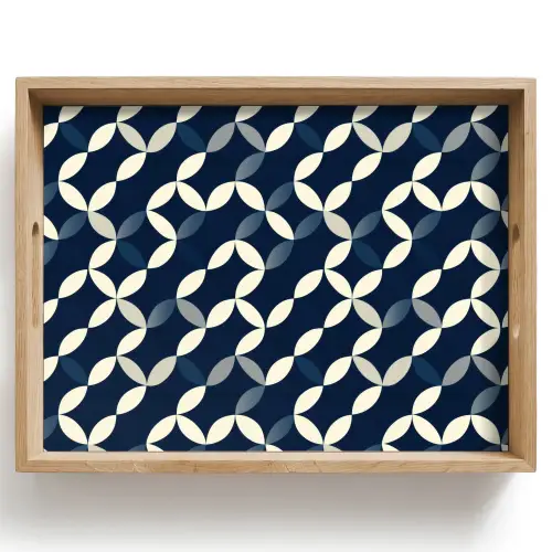 Abstract - Patroon - Blauw Dienblad Rechthoek middel 911 -z3d_shopping