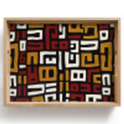 Abstract - Patroon - Rood Dienblad Rechthoek middel -z3d_shopping