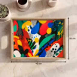 Abstract - Planten - Vormen - Kleurrijk Dienblad Rechthoek middel -USP_Formaat