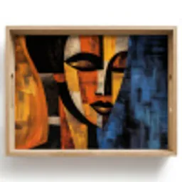 Abstract - Portret - Kleurvakken Dienblad Rechthoek middel -z3d_shopping