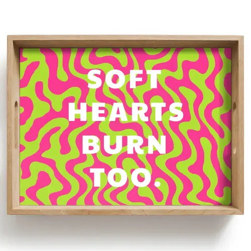 Abstract - Quote - Centraal - Roze Dienblad Rechthoek middel -z3d_shopping