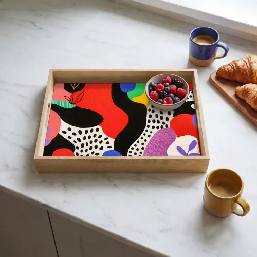 Abstract - Vormen - Kleuren - Stippen Dienblad Rechthoek middel -sfeer2