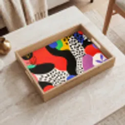 Abstract - Vormen - Kleuren - Stippen Dienblad Rechthoek middel -sfeer1